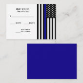 Thin Blue Line Flag Begleitkarte (Vorne/Hinten)