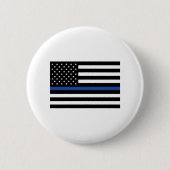 Thin Blue Line Flag Button (Vorderseite)