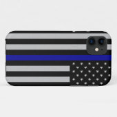 Thin Blue Line Flag Case-Mate iPhone Hülle (Rückseite (Horizontal))