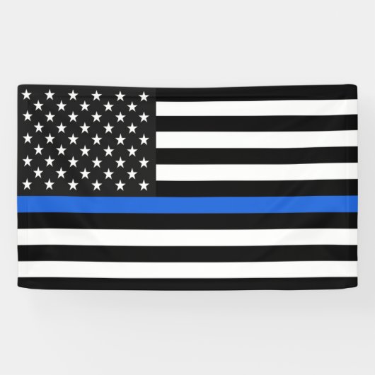 Thin Blue Line Flag der USA Banner (Horizontal)