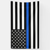 Thin Blue Line Flag der USA Banner (Vertikal)