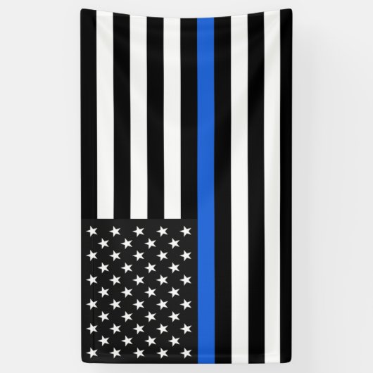 Thin Blue Line Flag der USA Banner (Vertikal)