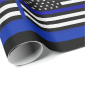 Thin Blue Line Flag Geschenkpapier (Rolleneckpunkt)