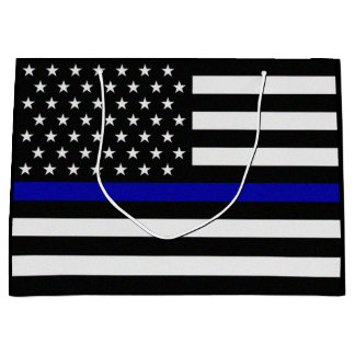 Thin Blue Line Flag Große Geschenktüte