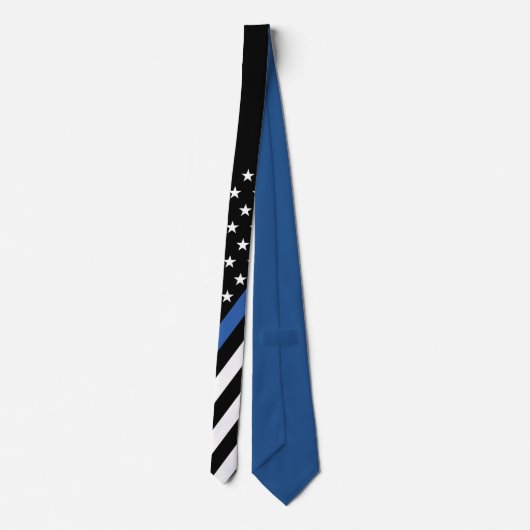 Thin Blue Line Flag Krawatte (Rückseite)