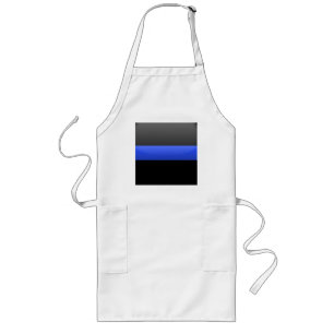 Thin Blue Line Flag Lange Schürze