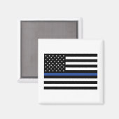 Thin Blue Line Flag Magnet (Vorderseite/Rückseite)