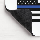 Thin Blue Line Flag Mousepad (Ecke)