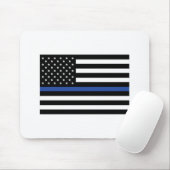 Thin Blue Line Flag Mousepad (Mit Mouse)