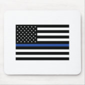 Thin Blue Line Flag Mousepad (Vorne)