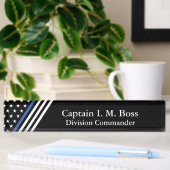 Thin Blue Line Flag Namensplakette