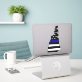 Thin Blue Line Flag New Hampshire Aufkleber (Laptop auf Schreibtisch)