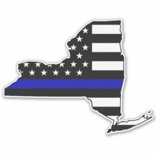 Thin Blue Line Flag New York Aufkleber
