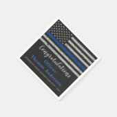 Thin Blue Line Flag Polizeidirektor Abschluss Napk Serviette (Ecke)