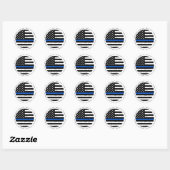 Thin Blue Line Flag Polizeidirektor Danke Klasse Runder Aufkleber (Blatt)