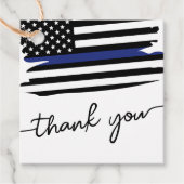 Thin Blue Line Flag Polizeidirektor Vielen Dank Geschenkanhänger (Vorderseite)