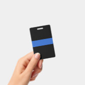 Thin Blue Line Flag Polizeisolidaritätszeichen Ausweis (Handheld)