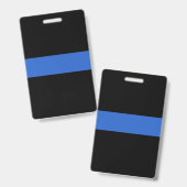 Thin Blue Line Flag Polizeisolidaritätszeichen Ausweis (Front & Back)