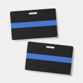 Thin Blue Line Flag Polizeisolidaritätszeichen Ausweis (Vorder- & Rückseite)
