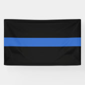 Thin Blue Line Flag Polizeisolidaritätszeichen Banner (Horizontal)