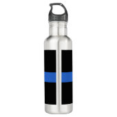 Thin Blue Line Flag Polizeisolidaritätszeichen Edelstahlflasche (Rückseite)