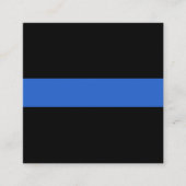 Thin Blue Line Flag Polizeisolidaritätszeichen Quadratische Visitenkarte (Vorderseite)