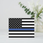 THIN BLUE LINE FLAG POSTKARTE (Stehend Vorderseite)