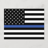 THIN BLUE LINE FLAG POSTKARTE (Vorderseite)