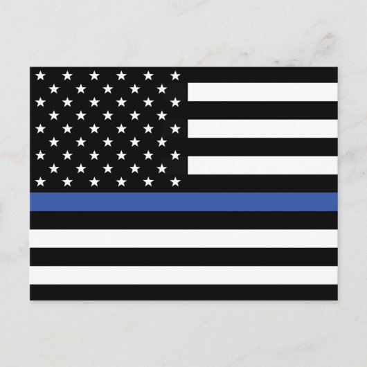 THIN BLUE LINE FLAG POSTKARTE (Vorderseite)