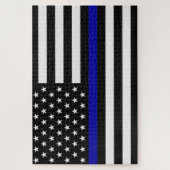 Thin Blue Line Flag Puzzle (Vertikal)