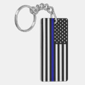 Thin Blue Line Flag Schlüsselanhänger (Vorderseite links)