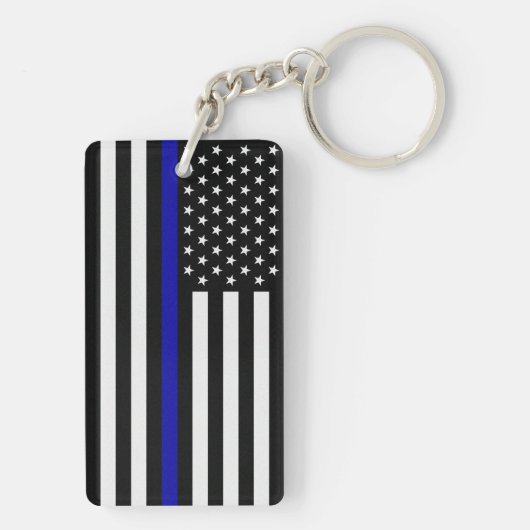 Thin Blue Line Flag Schlüsselanhänger (Rückseite)