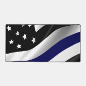 Thin Blue Line Flag Schreibtischunterlage (Vorderseite)