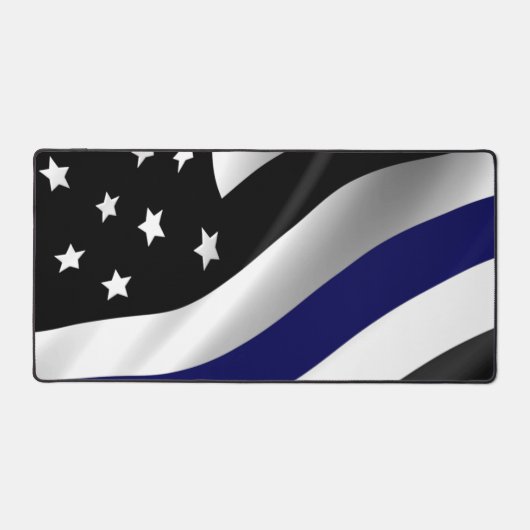 Thin Blue Line Flag Schreibtischunterlage (Vorderseite)