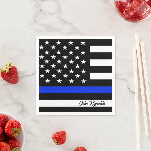 Thin Blue Line Flag Serviette (Beispiel)