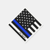Thin Blue Line Flag Serviette (Ecke)