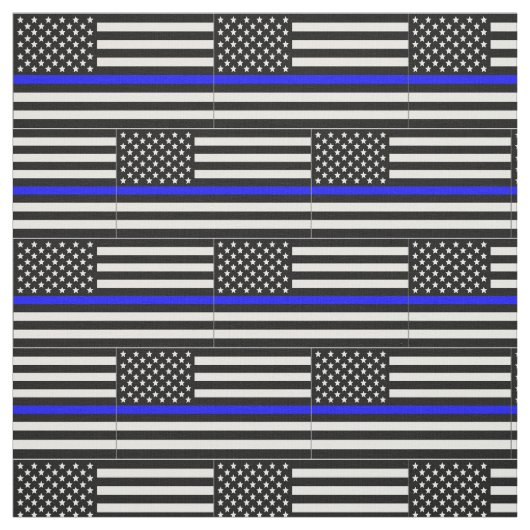 Thin Blue Line Flag Stoff (Muster)