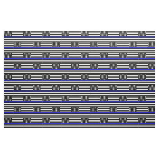 Thin Blue Line Flag Stoff (Fat Quarter (45,7 x 55,9 cm))