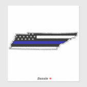 Thin Blue Line Flag Tennessee Aufkleber (Blatt)