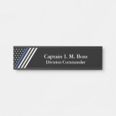 Thin Blue Line Flag Türschild (Vorderseite )
