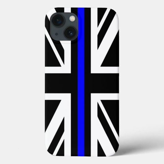 Thin Blue Line Flag united kingdom police cop symb Case-Mate iPhone Hülle (Rückseite)