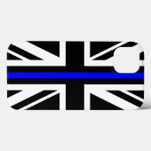 Thin Blue Line Flag united kingdom police cop symb Case-Mate iPhone Hülle (Rückseite (Horizontal))