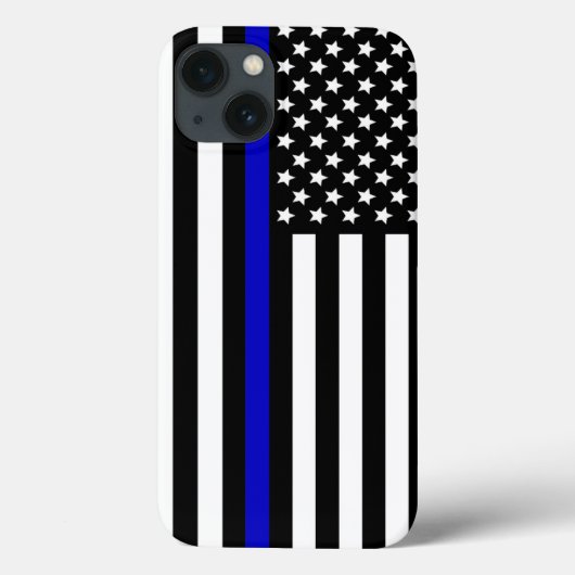 Thin Blue Line.flag USA Case-Mate iPhone Hülle (Rückseite)