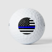 Thin Blue Line Flag (Vereinigte Staaten) Golfball (Vorderseite)