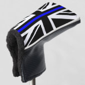 Thin Blue Line Flag Vereinigtes Königreich Polizei Golf Headcover (3/4 Vorderseite)