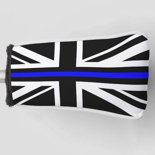 Thin Blue Line Flag Vereinigtes Königreich Polizei Golf Headcover (Vorderseite)