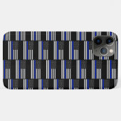 Thin Blue Line-Flagge Case-Mate iPhone Hülle (Rückseite (Horizontal))