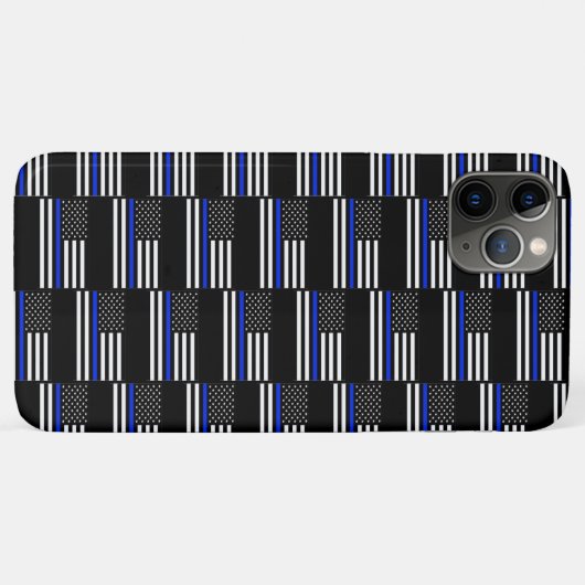 Thin Blue Line-Flagge Case-Mate iPhone Hülle (Rückseite (Horizontal))