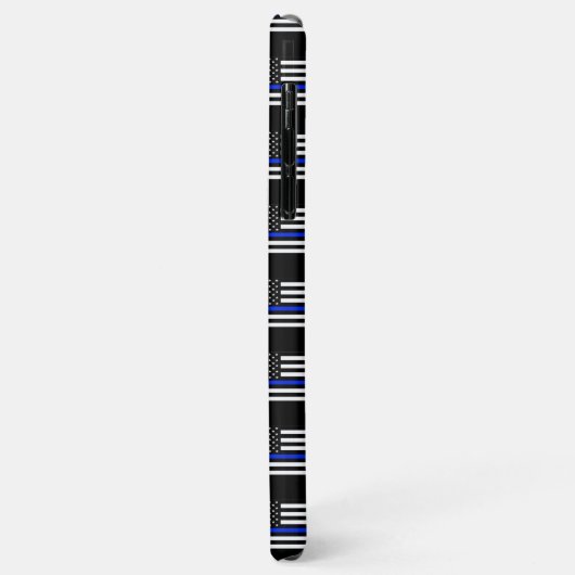 Thin Blue Line-Flagge Case-Mate iPhone Hülle (Hinten/Links)
