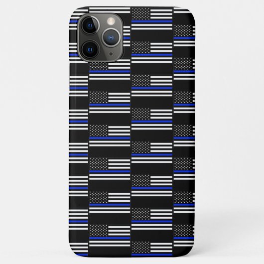 Thin Blue Line-Flagge Case-Mate iPhone Hülle (Rückseite)